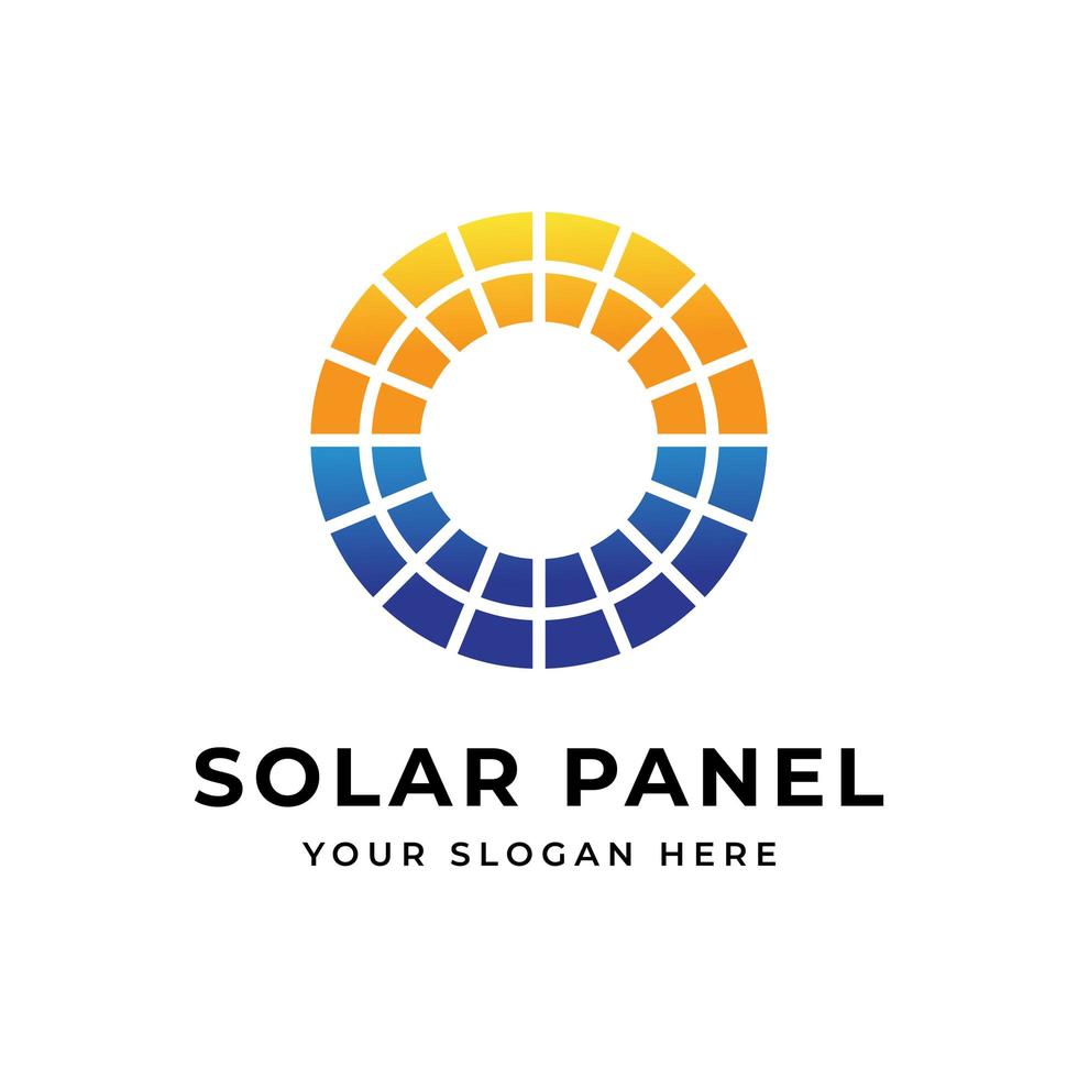 zonnepaneel vector logo ontwerp