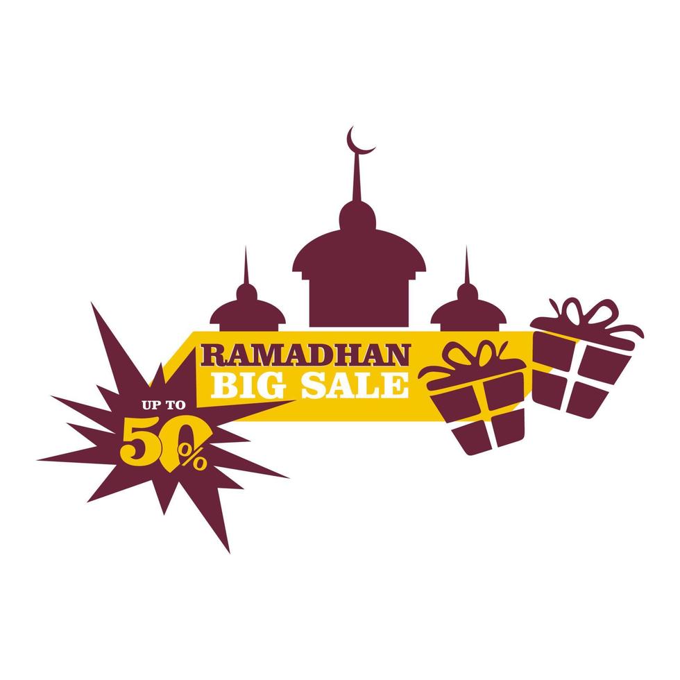 eenvoudig vectorontwerp ramadan grote korting perfect voor stickers, slogans, sjablonen en meer vector