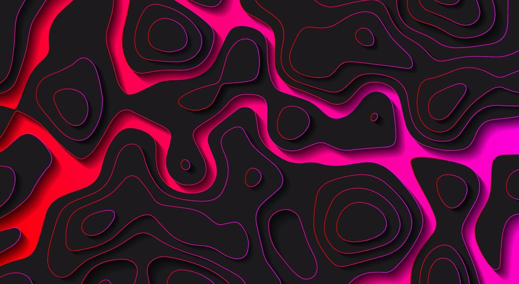 abstract vector papier uitgesneden achtergrond met overlappende donkere en levendige gekleurde lagen.