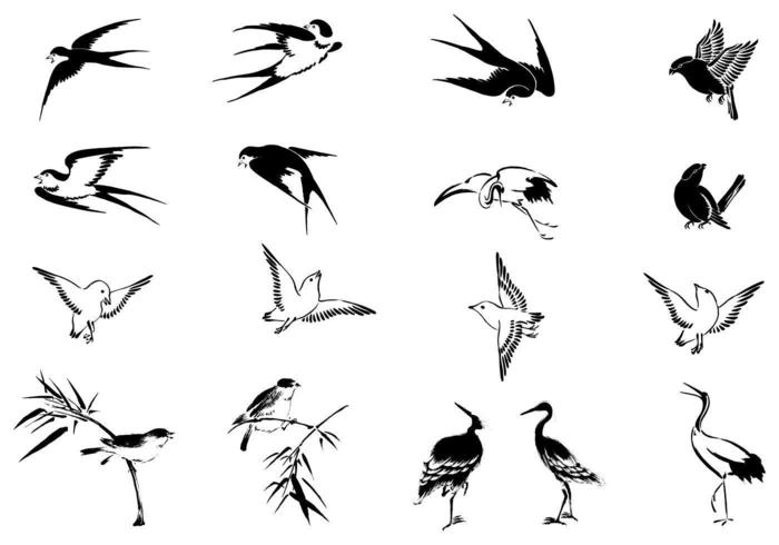 vliegende vogel vector pack