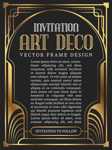 Luxe vintage frame art decostijl. vectorillustratie vector
