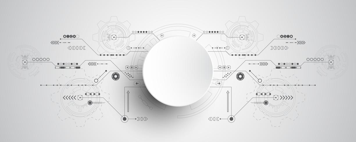 Vectorachtergrond in het concept technologie. vector