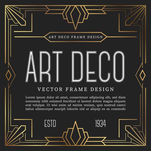 Vintage frame art decostijl. vectorillustratie vector
