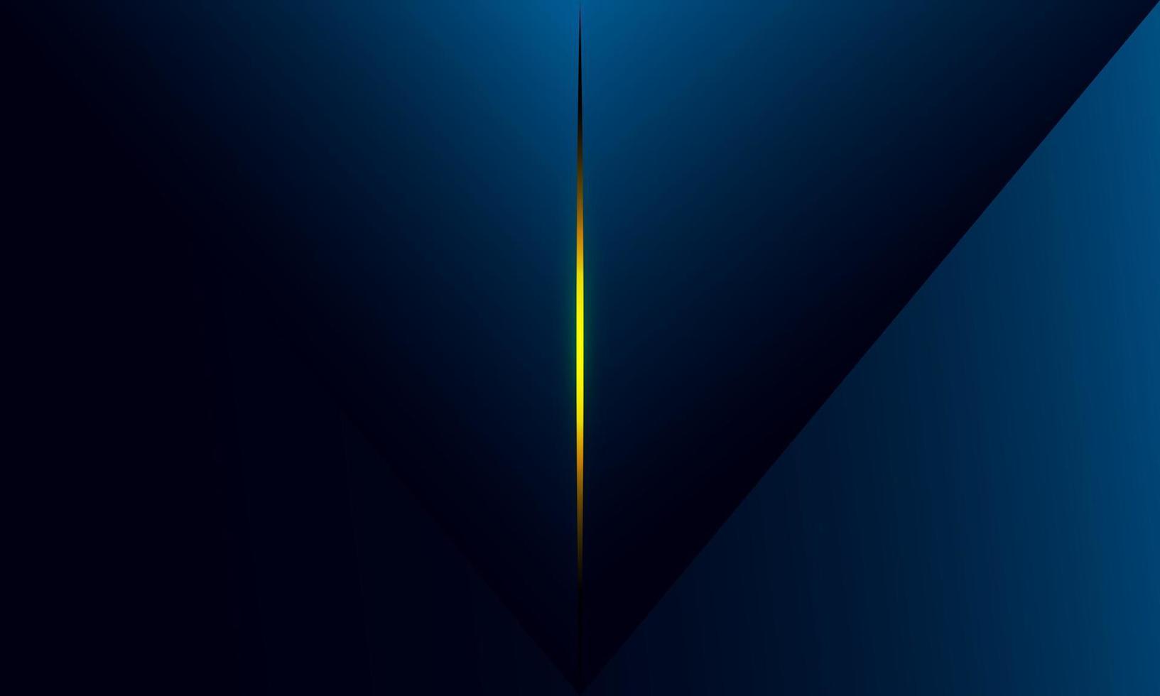 abstracte blauwe veelhoek driehoeken vorm patroon achtergrond met gouden lijn en verlichting effect luxe stijl. illustratie vector digitale technologie ontwerpconcept.