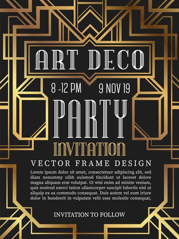 Luxe vintage frame art decostijl. vectorillustratie vector