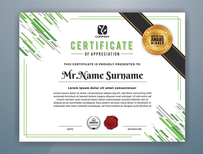 Multifunctionele moderne professionele certificaatsjabloon vector