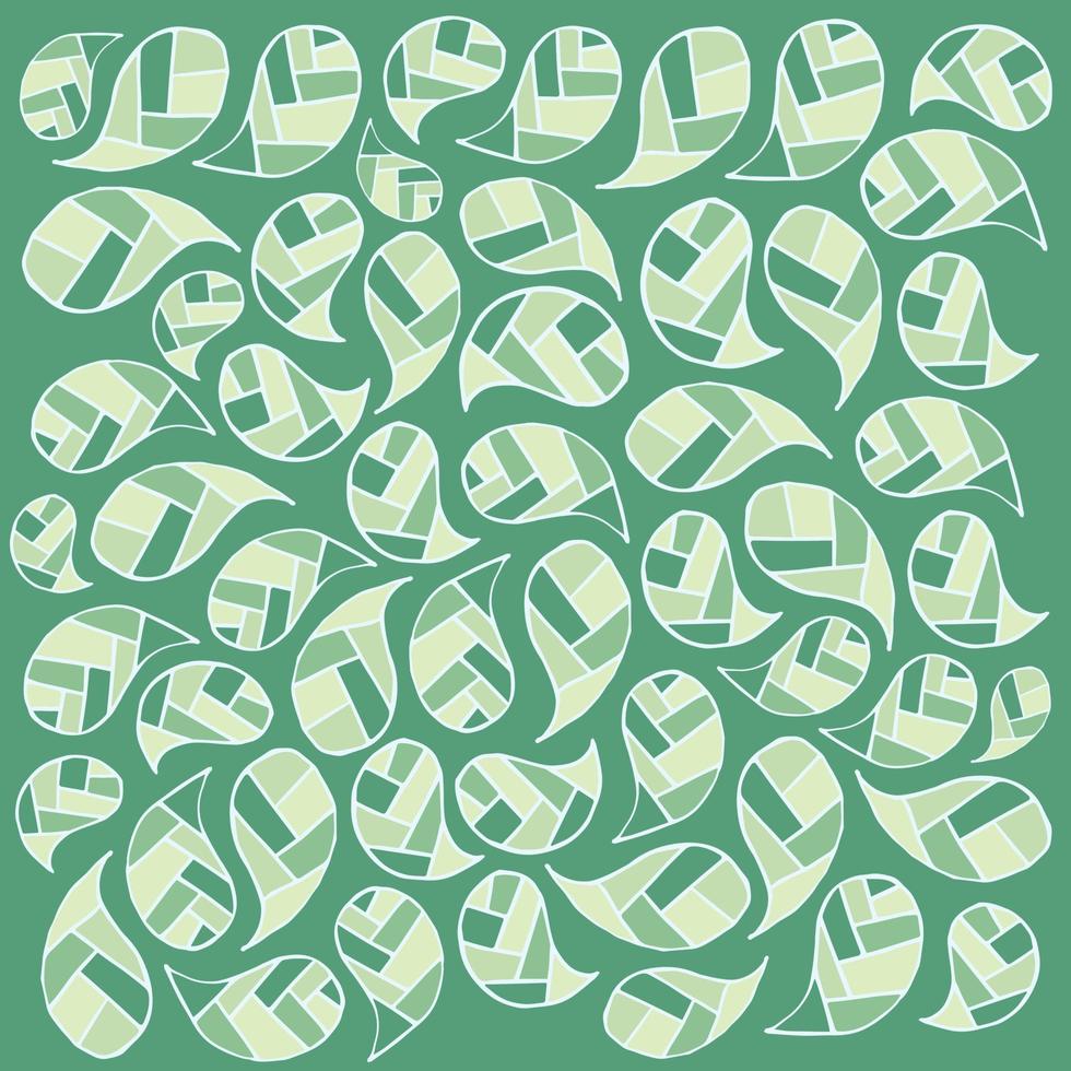 naadloos groen paisleypatroon vector