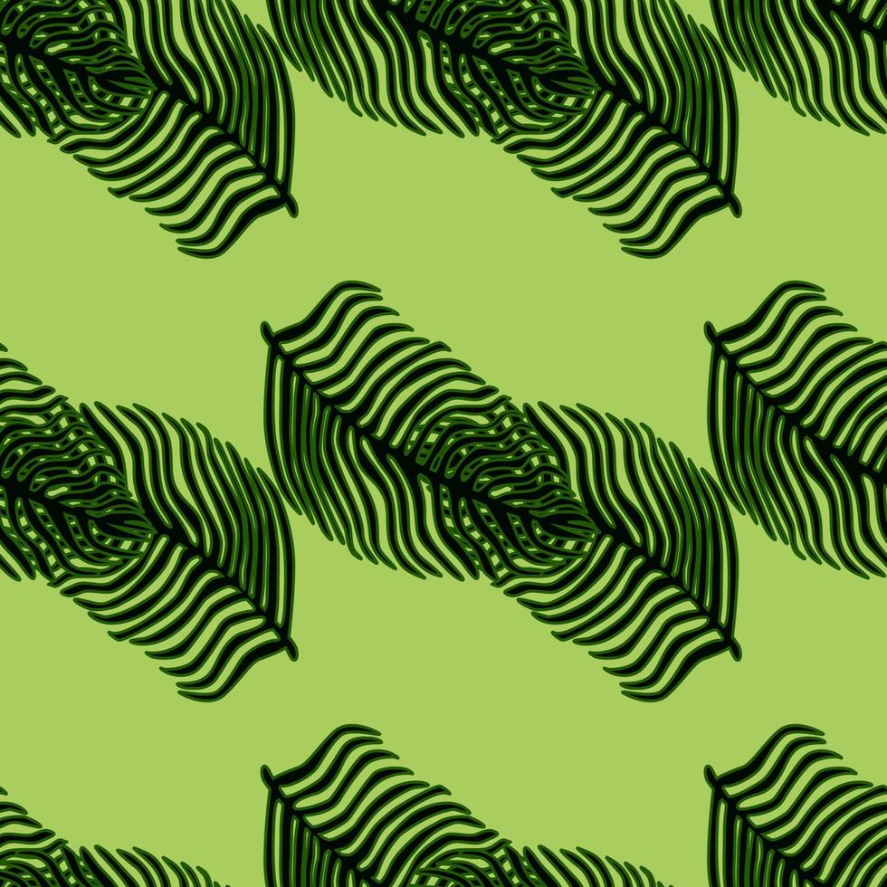 modern palmblad naadloos patroon met hand getrokken gebladertedruk. abstracte kunst natuur achtergrond. vectorillustratie voor seizoensgebonden textiel. vector