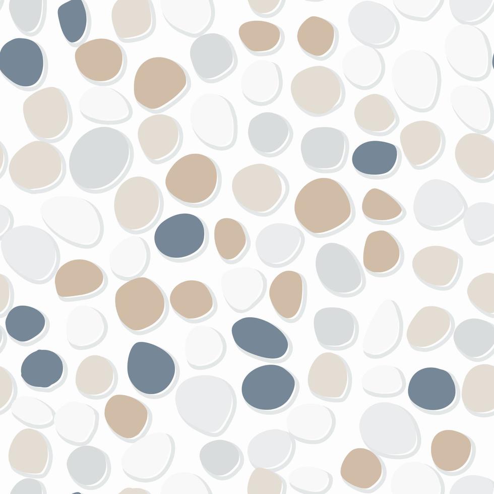 geïsoleerde cirkel vlekken naadloze doodle patroon. pastel beige., marine en blauwe tinten cijfers op een witte achtergrond. vector