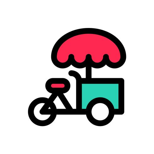 Ice Cream Bike vector, gevuld pictogram bewerkbare omtrek vector