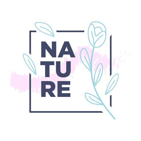 Natuur Botanisch illustratie eenvoudig ontwerp vector