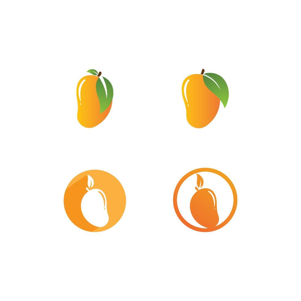 plat ontwerp met mango-logo vector