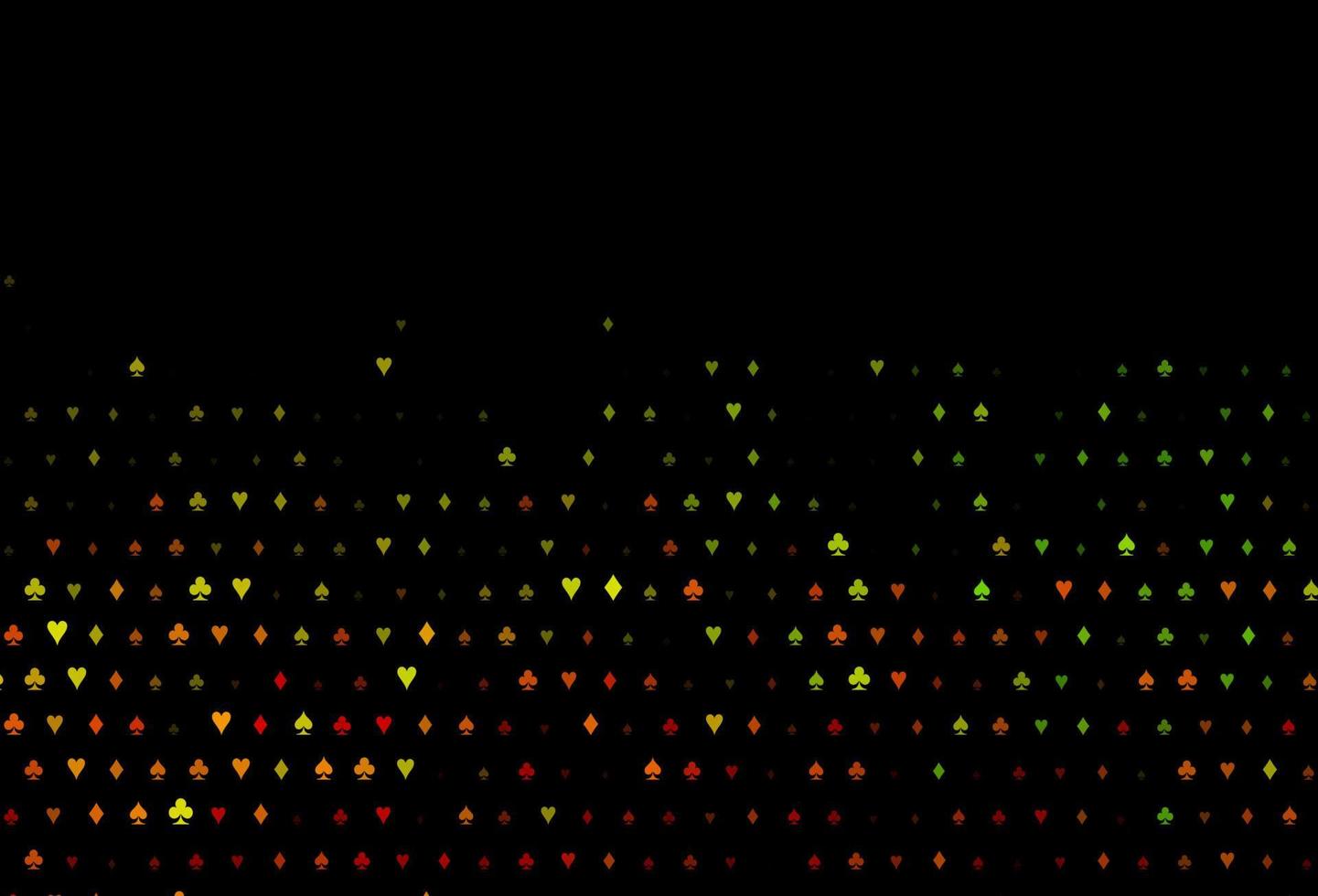 donkere veelkleurige, regenboog vectorachtergrond met kaartentekens. vector