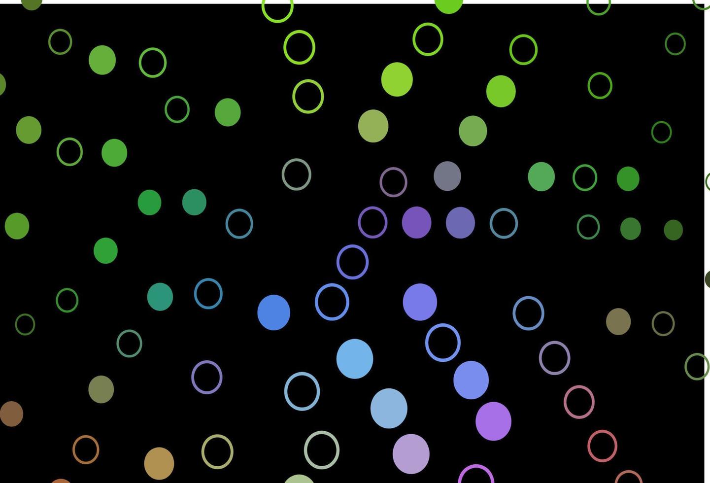 donker veelkleurig, regenboog vectorpatroon met bollen. vector