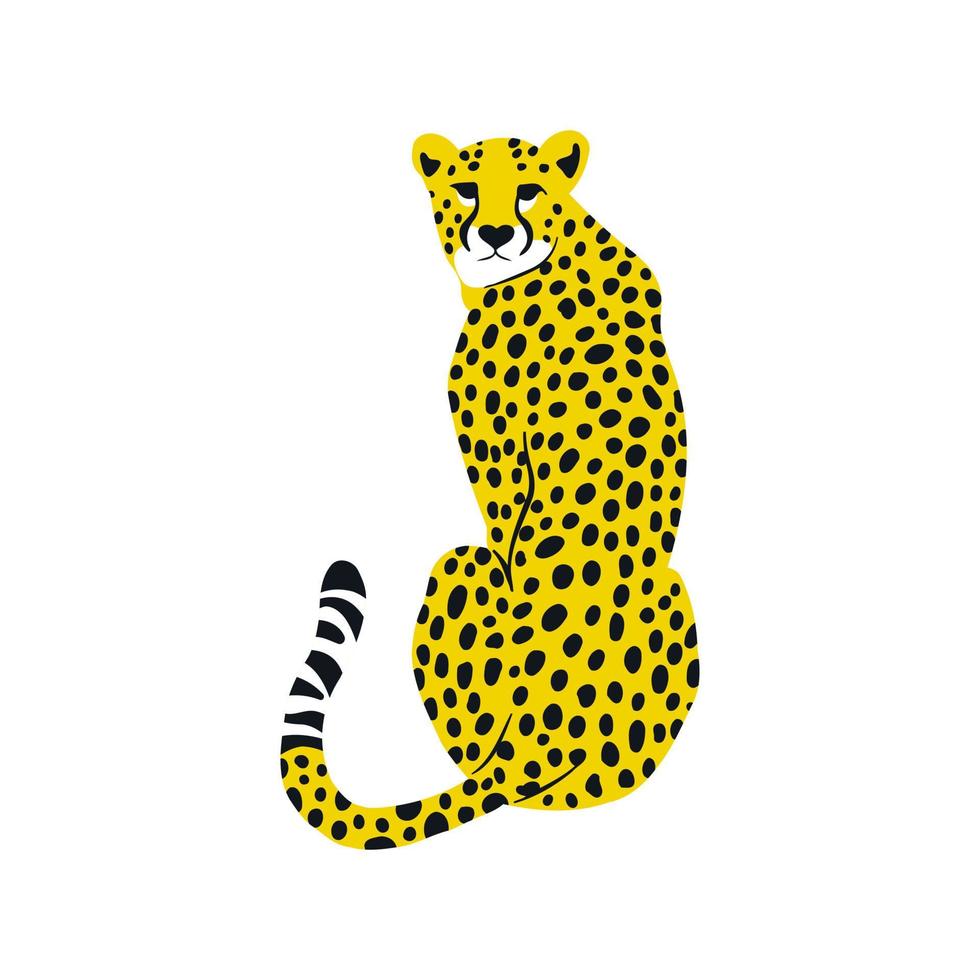 wilde cheetah gespot grote kat portret afbeelding vector