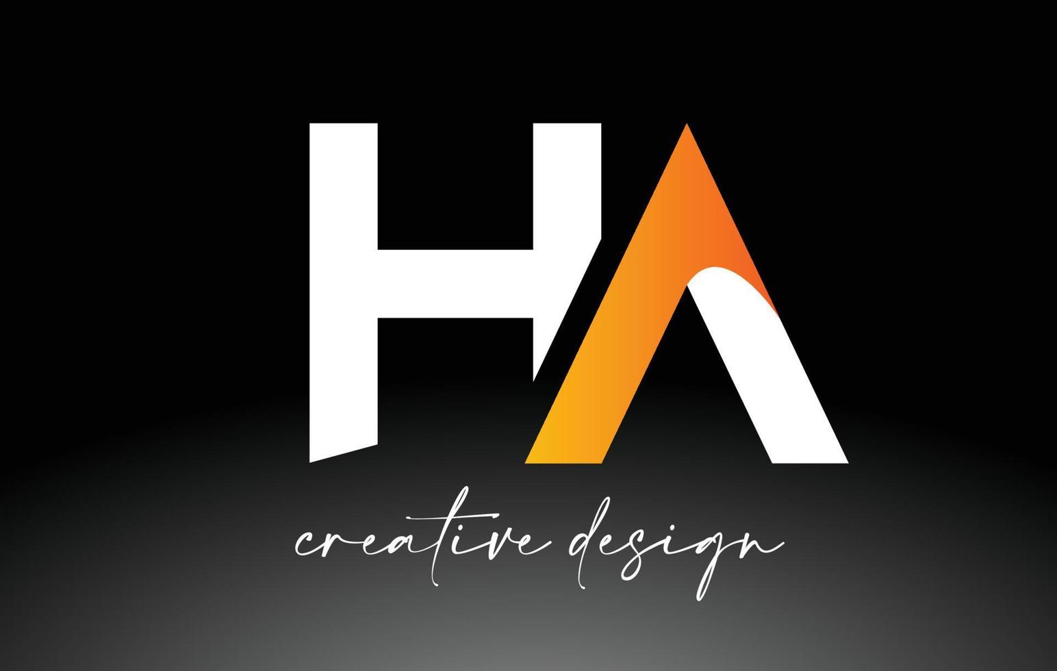 ha letter logo-ontwerp met elegante minimalistische look.ha pictogram vector met creatief ontwerp moderne look.