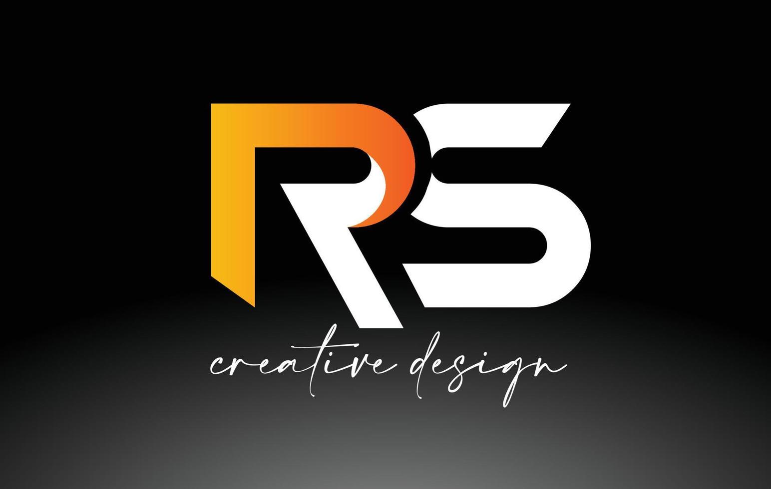 rs letter logo met witgouden kleuren en minimalistisch design icoon vector