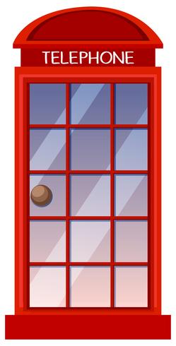Klassieke Britse rode telefooncel vector
