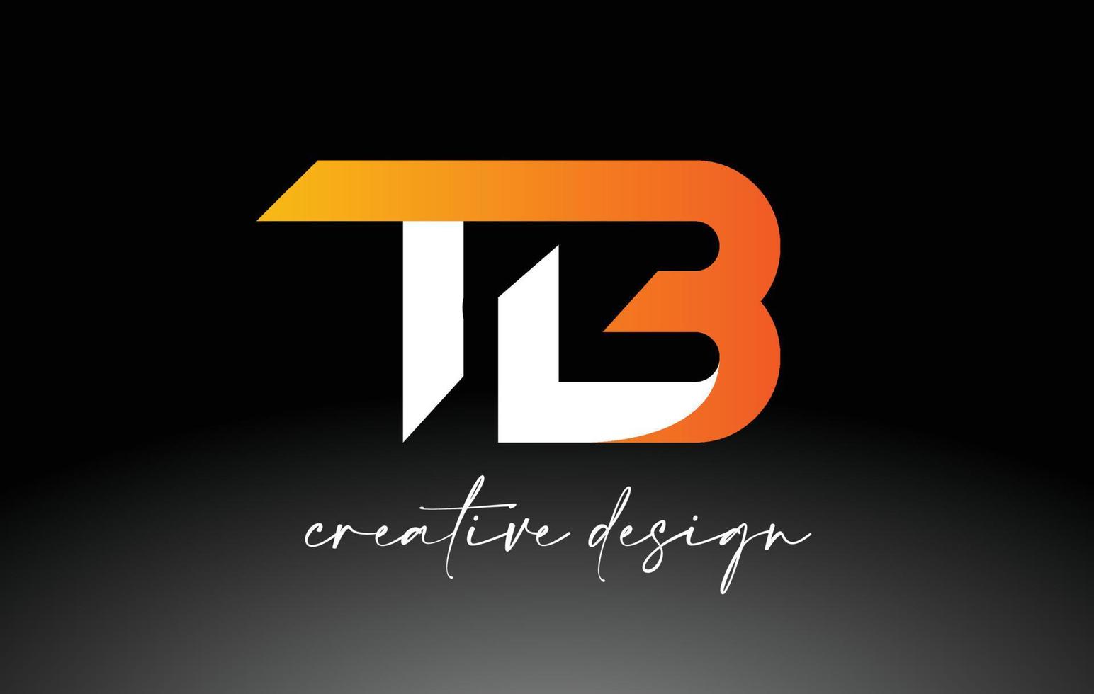 tb letter logo met witgouden kleuren en minimalistisch design icoon vector