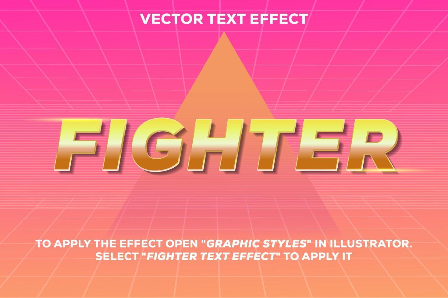 vechter teksteffect jaren 80-stijl vector