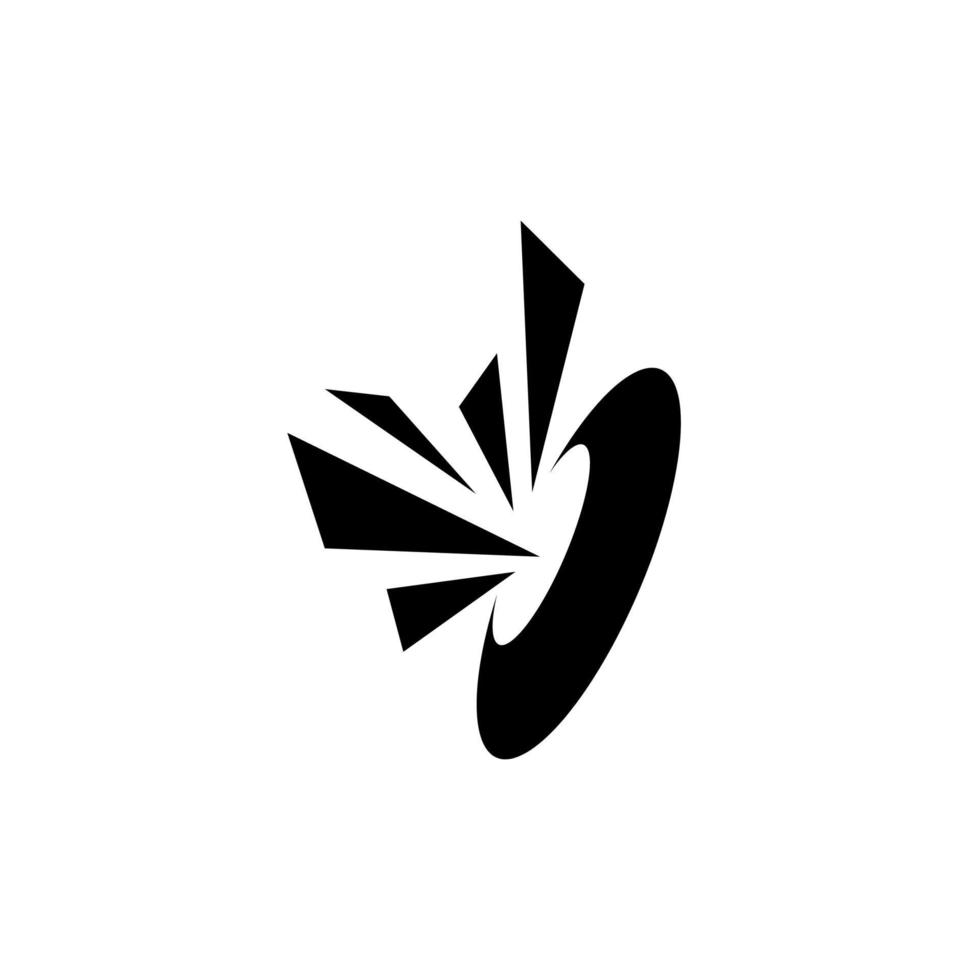 glas breekt doel logo concept. vector illustratie