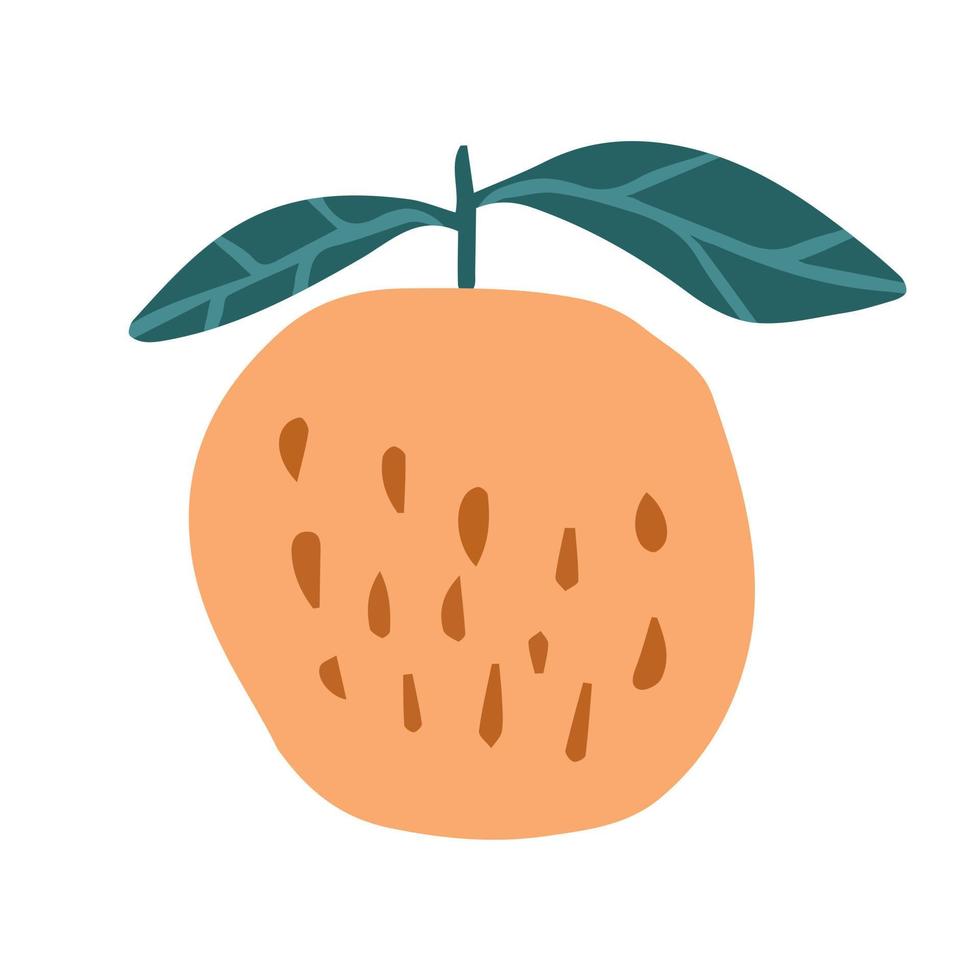 schattige appel in doodle stijl geïsoleerd op een witte achtergrond. met de hand getekend vers biologisch zomerfruit. vector