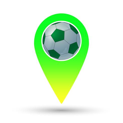 Voetbal bal marker vector