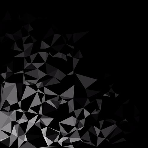 Zwarte veelhoekige mozaïek achtergrond, creatief ontwerpsjablonen vector
