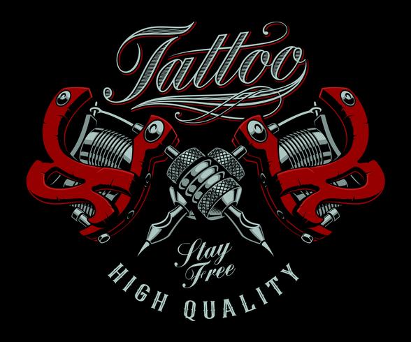 Vectorillustratie van tattoo machines vector