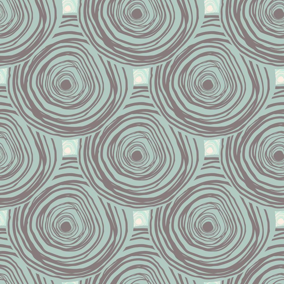 creatieve schets cirkel achtergrond. abstracte spiralen naadloze patroon. hand getekende gebogen lijnen behang. vector