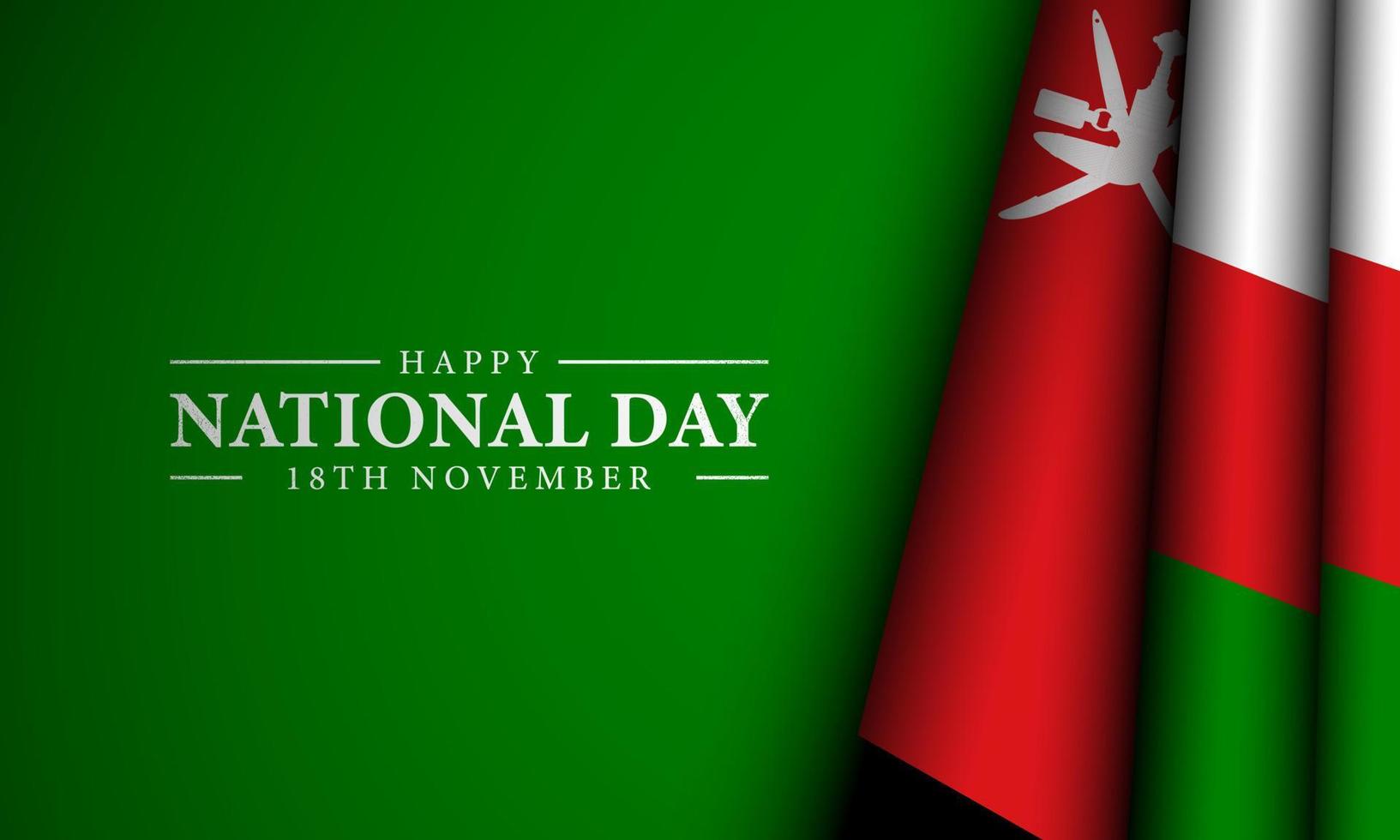 Oman nationale dag achtergrondontwerp. vectorillustratie. vector