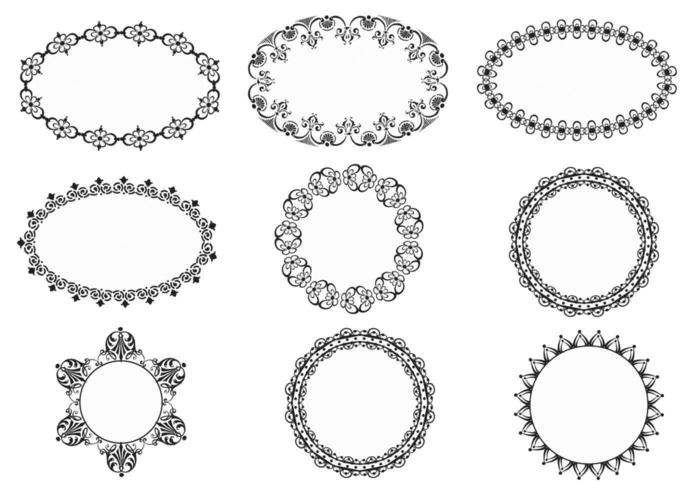 Vintage Sierlijke Frames Vector Pack