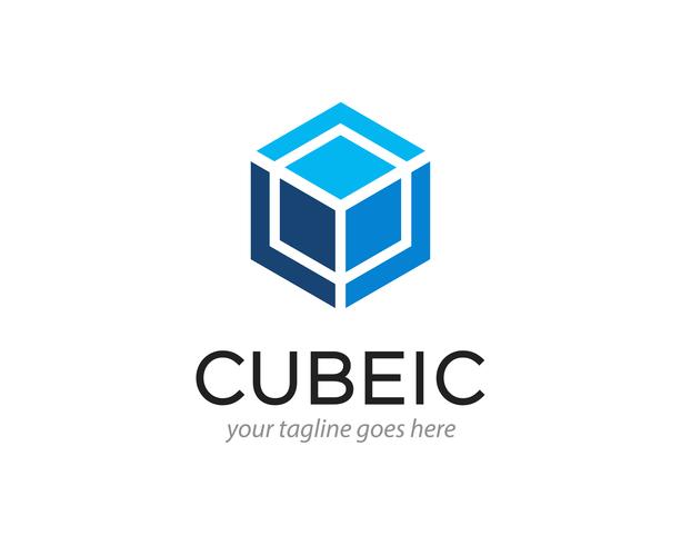 Abstracte kubus zeshoek Logo ontwerp vectorillustratie vector