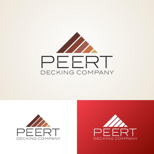 Peert Decking Logo ontwerpsjabloon vector