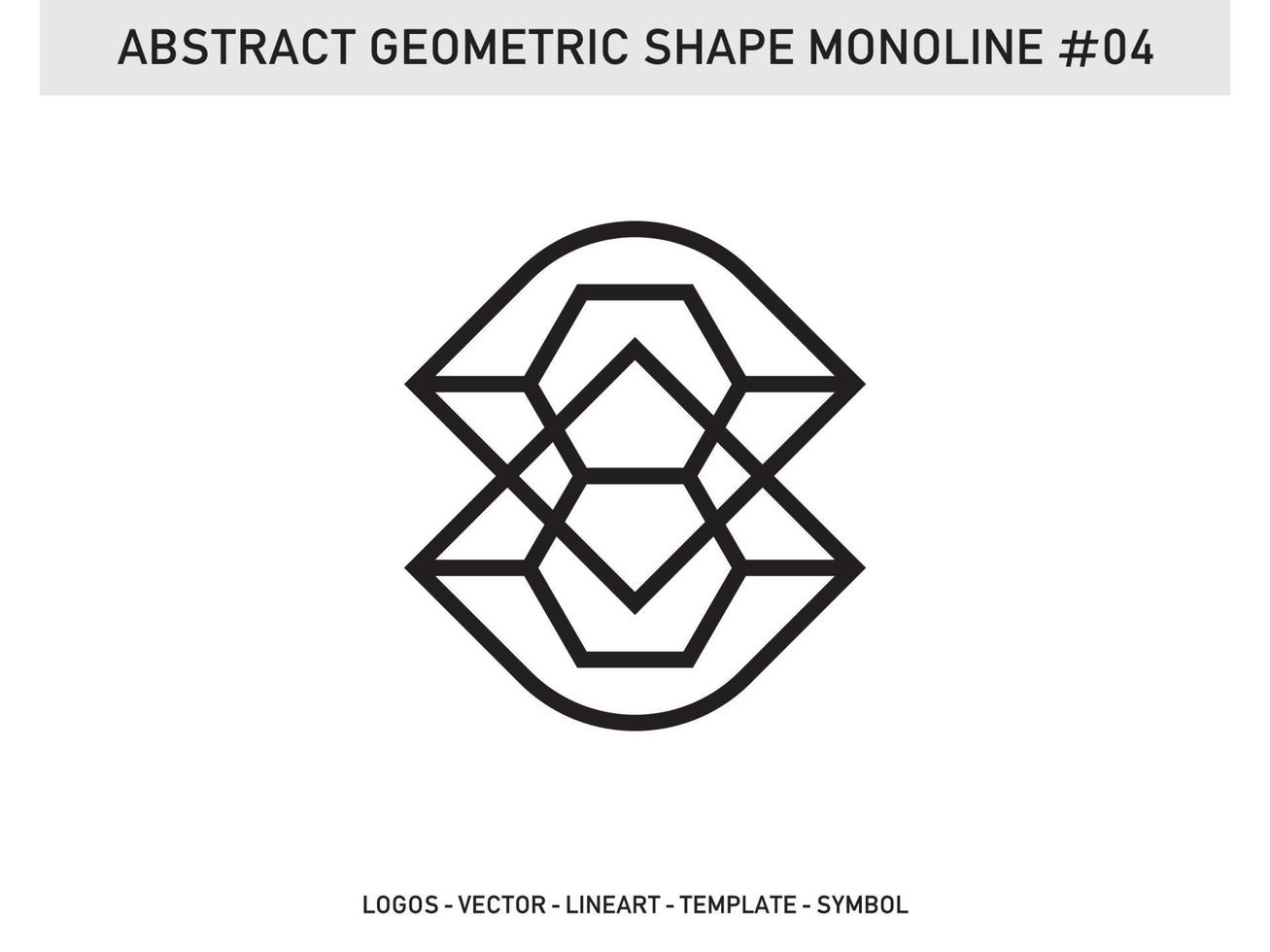 tegel ontwerp abstracte geometrische vorm monoline vector gratis