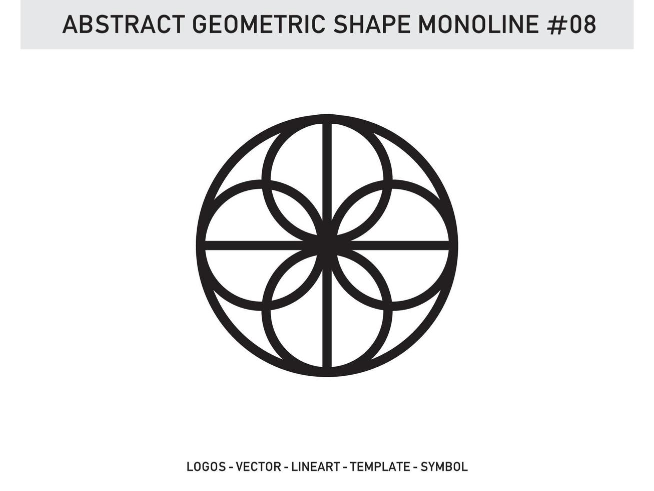 geometrische monoline vorm tegel ontwerp abstracte decoratieve vector gratis