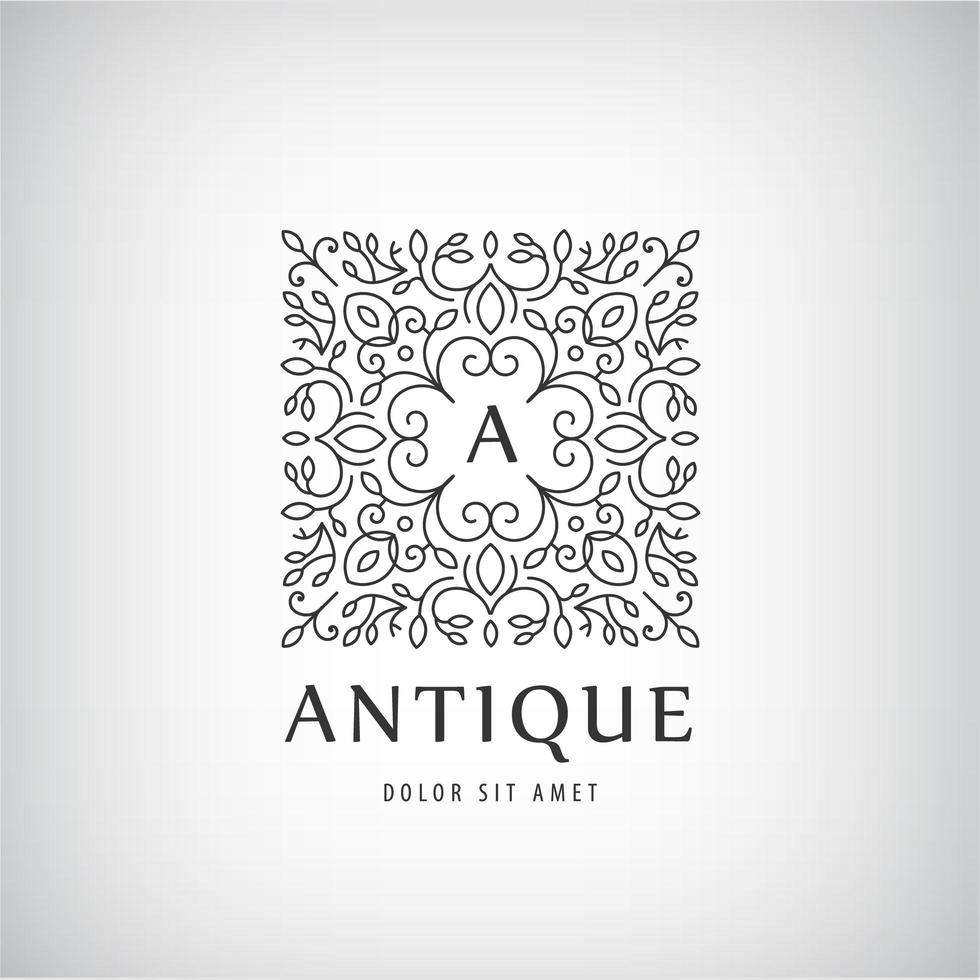 vector luxe vintage logo, pictogram.