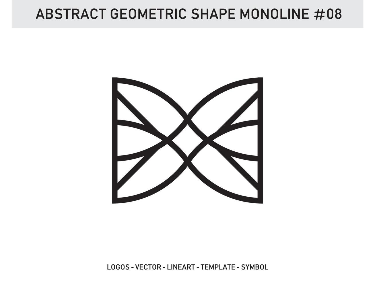 geometrische monoline vorm tegel ontwerp abstracte decoratieve vector gratis