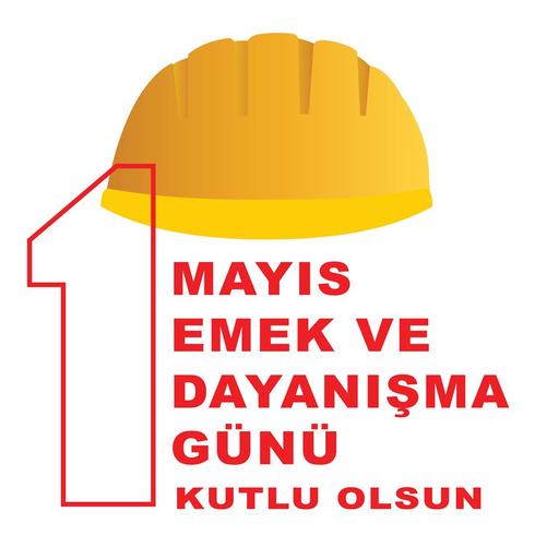 1 mag dag na dag werken. De Turkse feestdag op 1 mei is een dag van werk en solidariteit. Vertaling uit het Turks: een dag werken en solidariteit. vector