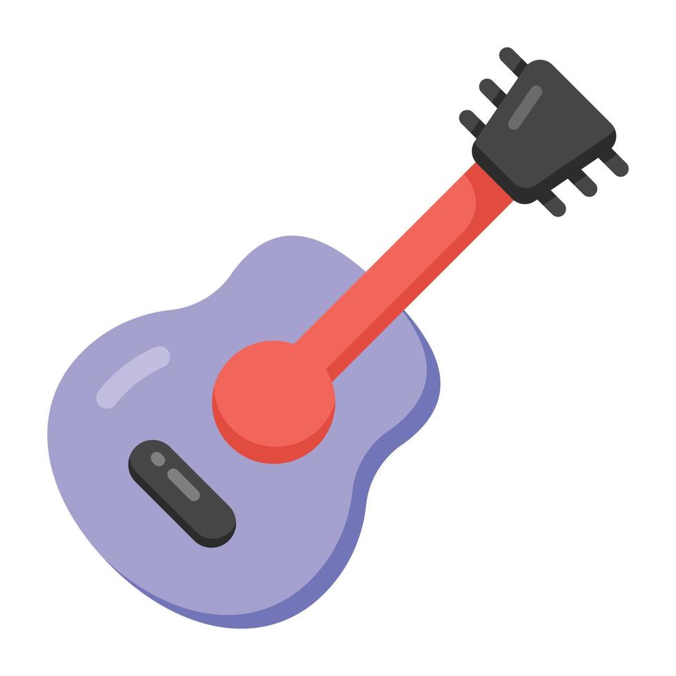 een muziekgitaar icoon in trendy design vector