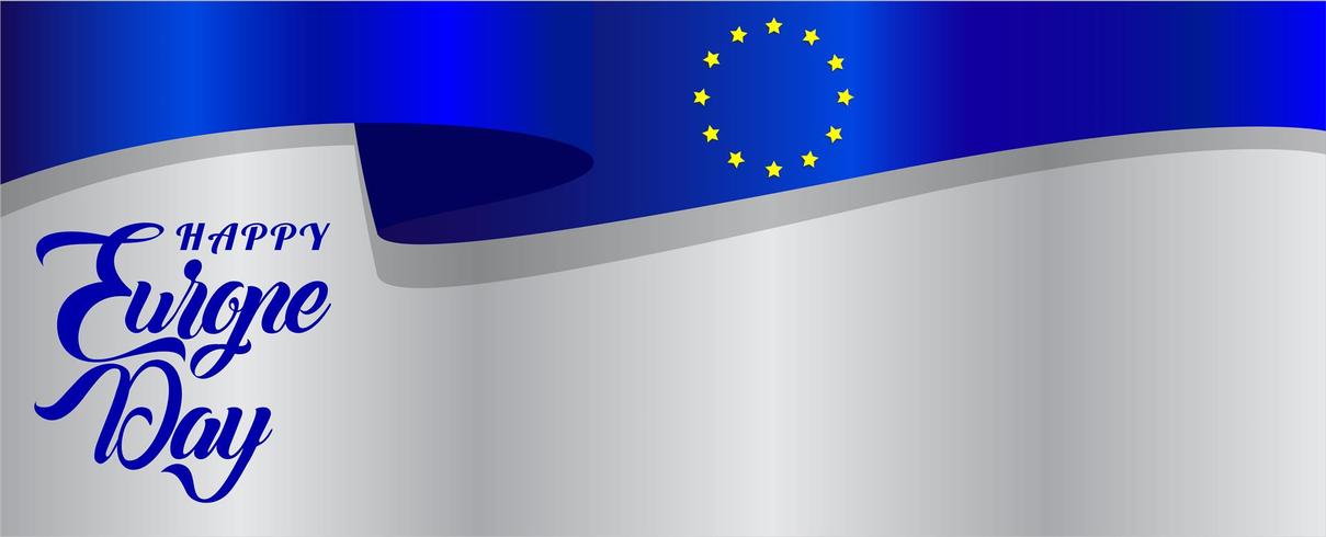 Europadag. Jaarlijkse feestdag in mei. Is de naam van twee jaarlijkse observatiedagen - 5 mei door de Raad van Europa en 9 mei door de Europese Unie. Poster, kaart, banner en achtergrond. Vector - Vector