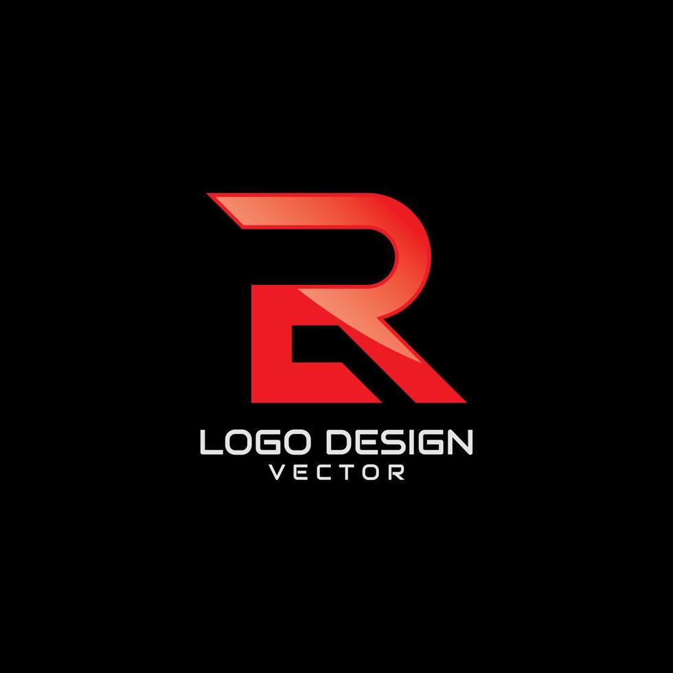 rood r-symbool logo-ontwerp vector