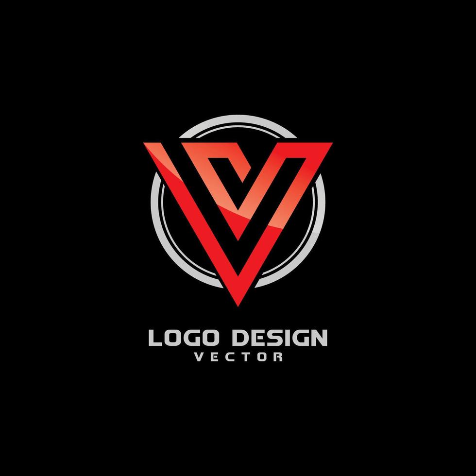 v brief logo ontwerp vector