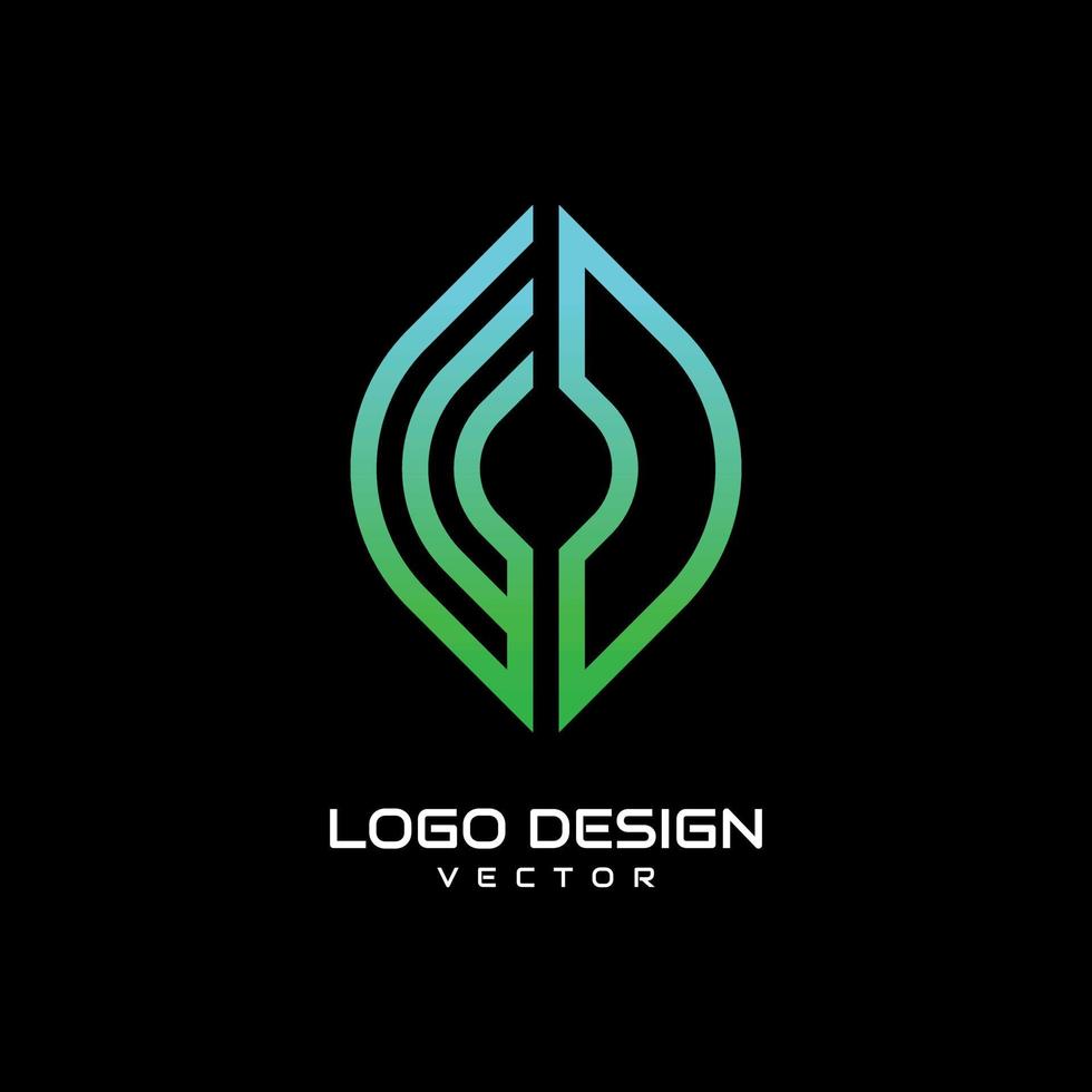 blad logo ontwerp vector