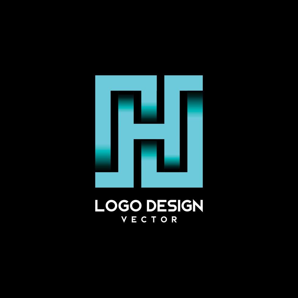 h symbool typografie logo ontwerp vector
