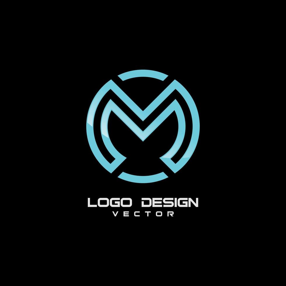 moderne m-symbool logo sjabloon vector