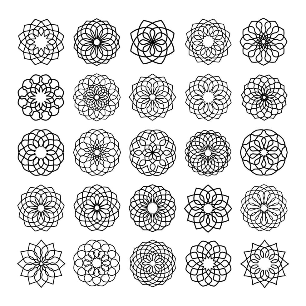 spirograaf ontwerp element vector set