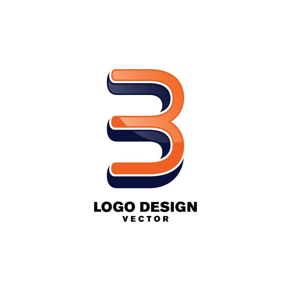 b brief bedrijfslogo ontwerp vector