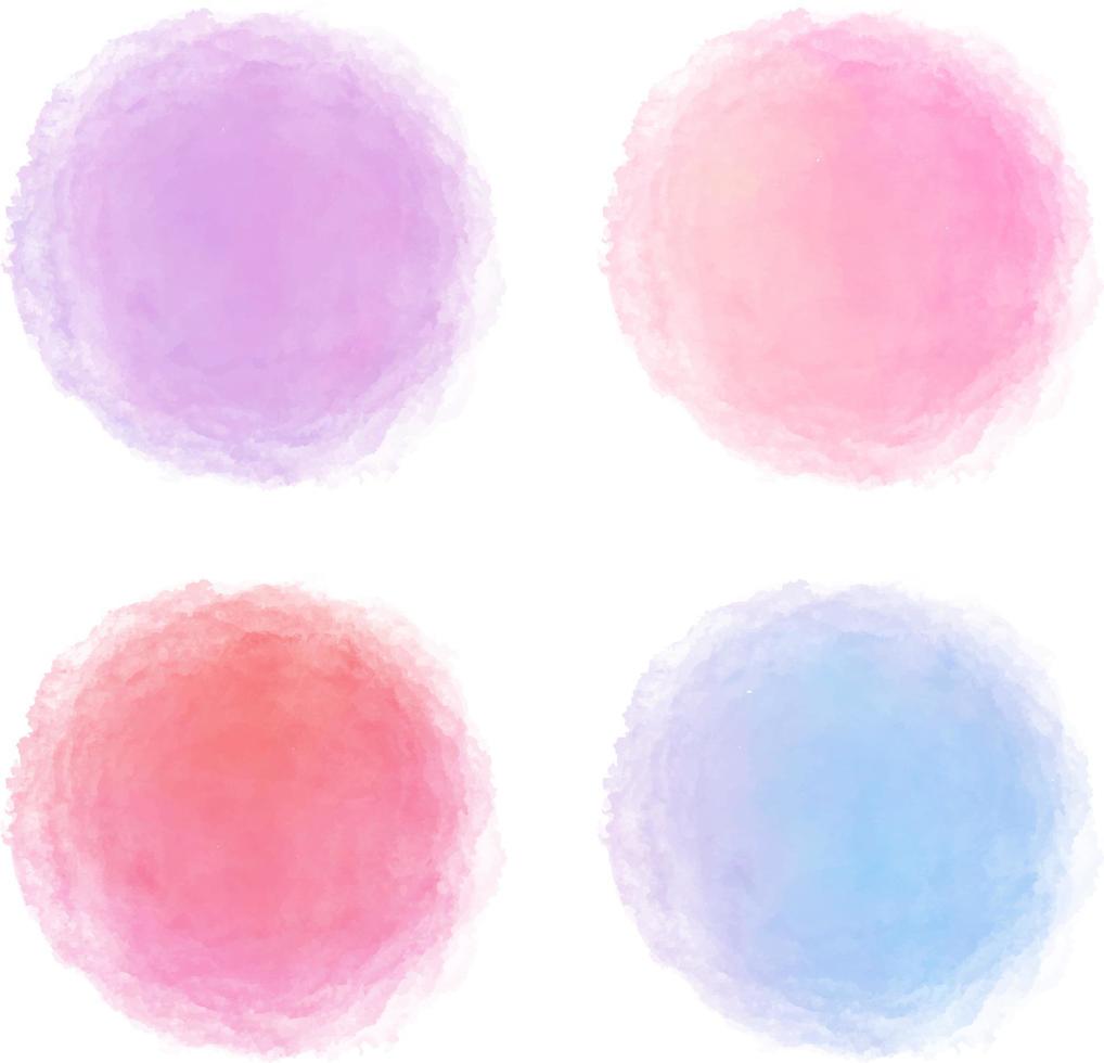 aquarelpalet met pastelkleuren. vector. set van aquarelle vormen. aquarellen klodders. penseelstreek collectie. vector