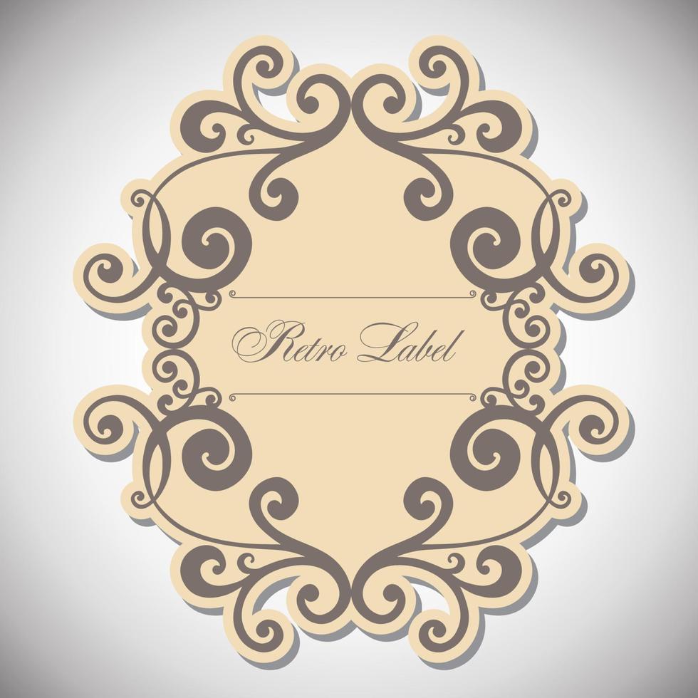 vintage etiketten frames art-deco image.damask vintage barokke scroll ornament swirl. Victoriaanse monogram heraldische schild swirl.retro bloemen blad patroon grens gebladerte antieke acanthus. vector